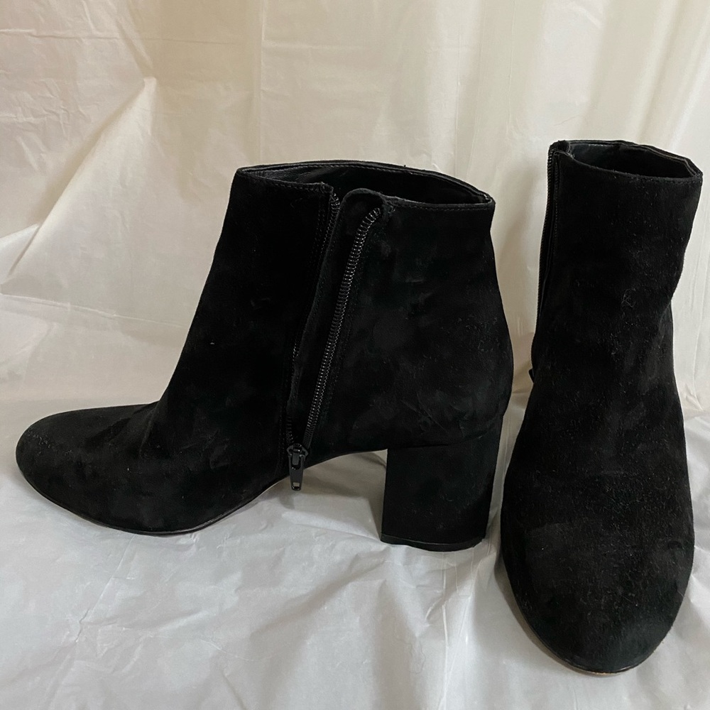 I•N•C Black Suede Florian Bootie Hight Heel Boots